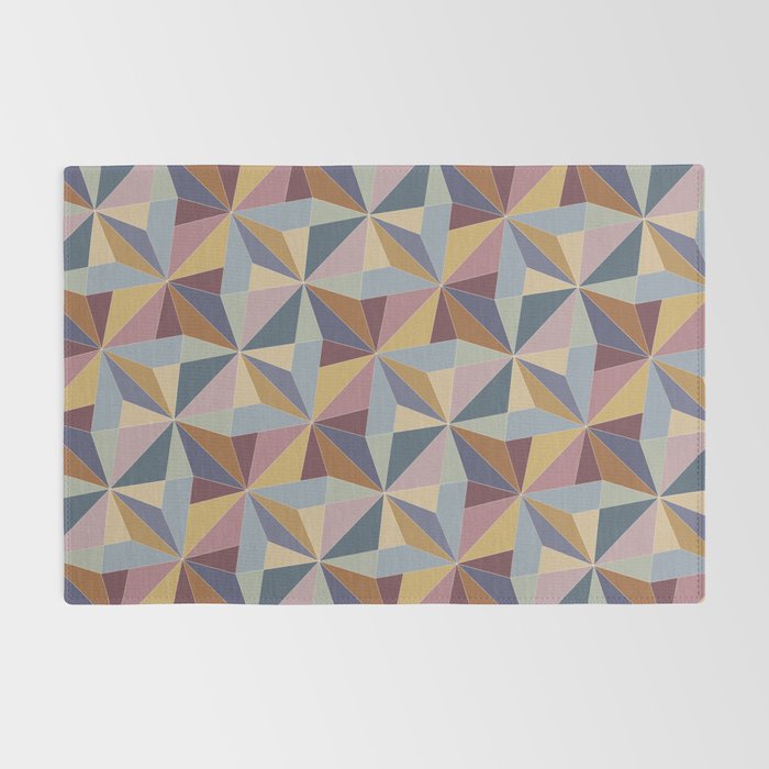 Kaleidoscope Tile Pattern II Cool Tone Pastel Rug Gallery Image 2
