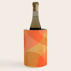 Amber Orange Abstract Flow Mid Century Layered Shapes Wine Chiller Gallery Image 1