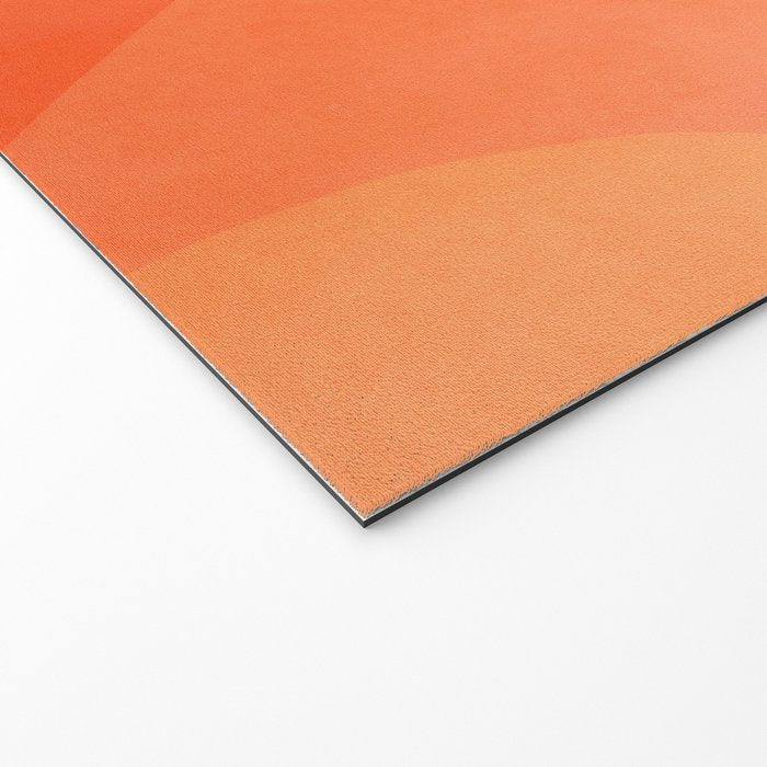 Amber Orange Abstract Flow Mid Century Layered Shapes Welcome Mat Gallery Image 2