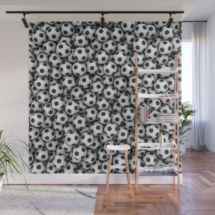 Soccer balls Wall Mural Gallery Image 1