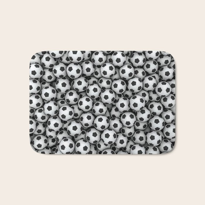 Soccer balls Bath Mat Gallery Image 1