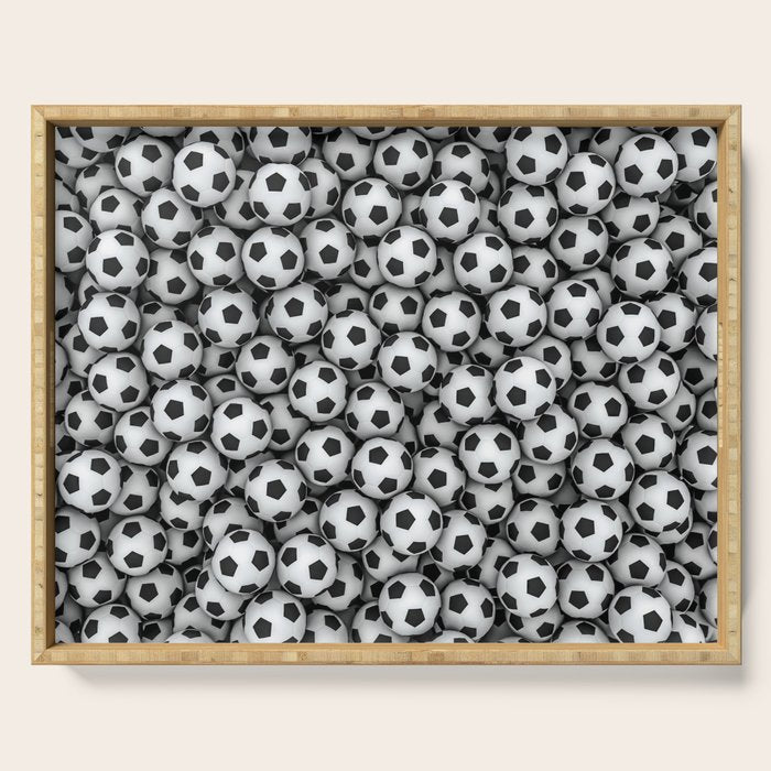Soccer balls Serving Tray Gallery Image 1