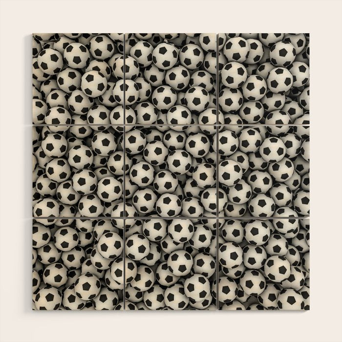 Soccer balls Wood Wall Art Gallery Image 1