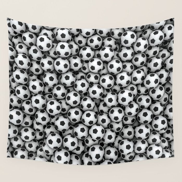Soccer balls Wall Tapestry Gallery Image 4