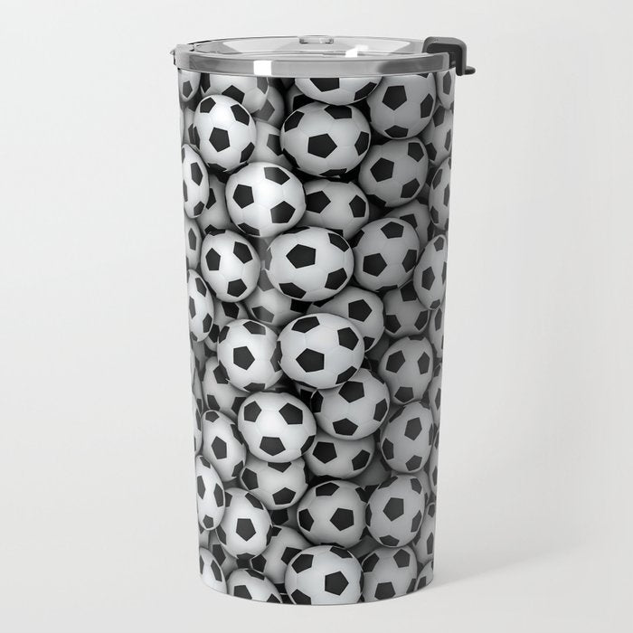 Soccer balls Travel Mug Gallery Image 2