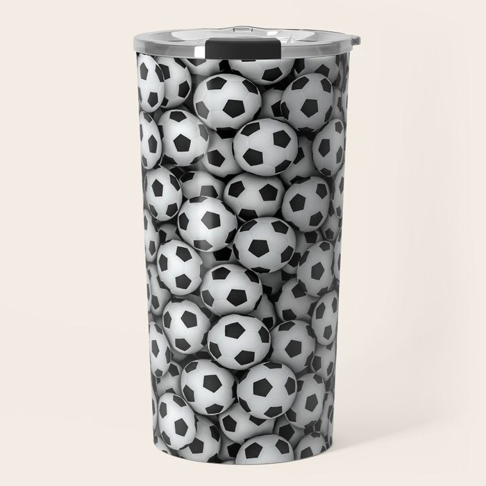 Soccer balls Travel Mug Gallery Image 1