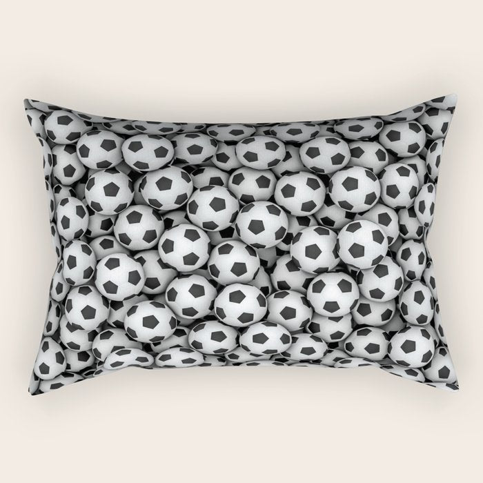 Soccer balls Rectangular Pillow Gallery Image 1