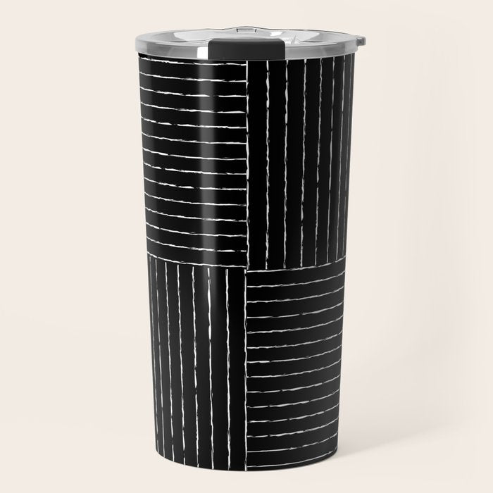Lines III (Black) Travel Mug Gallery Image 1