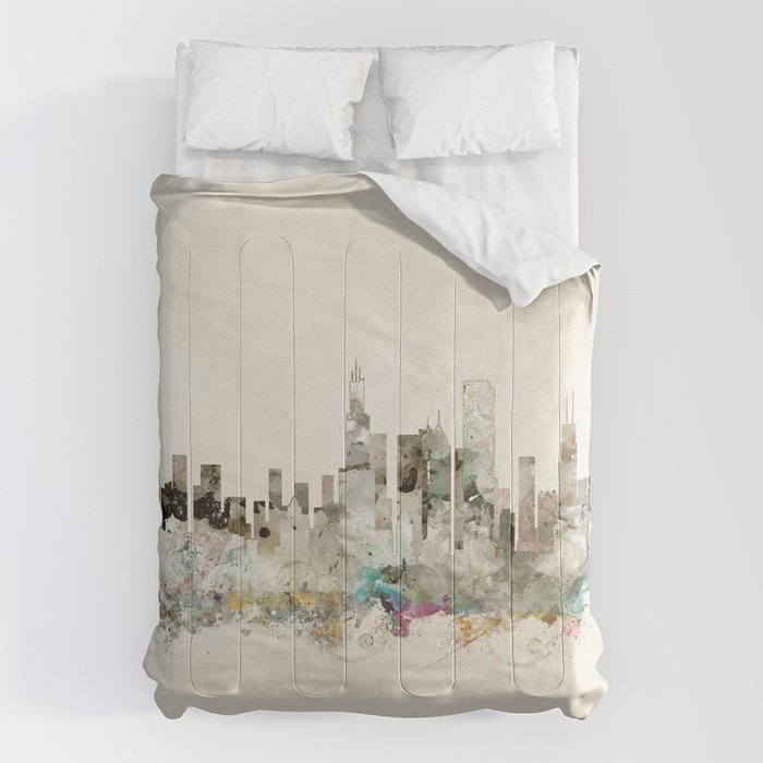 chicago city skyline Comforter Gallery Image 6