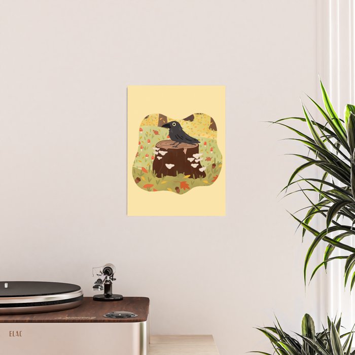 Woodland Crow Poster Gallery Image 2