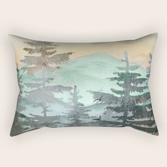 Pine Trees Rectangular Pillow Gallery Image 1