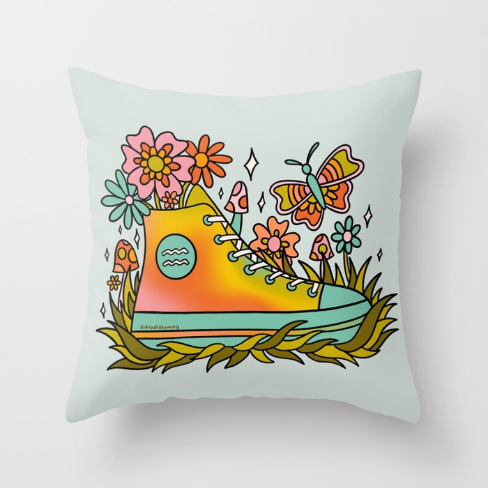Aquarius Sneakers Throw Pillow Gallery Image 6