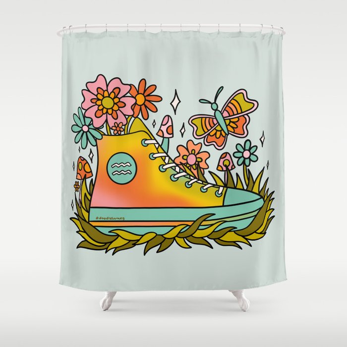 Aquarius Sneakers Shower Curtain Gallery Image 1
