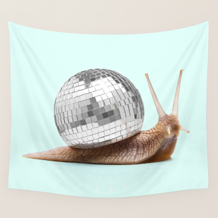 DISCO SNAIL Wall Tapestry Gallery Image 1