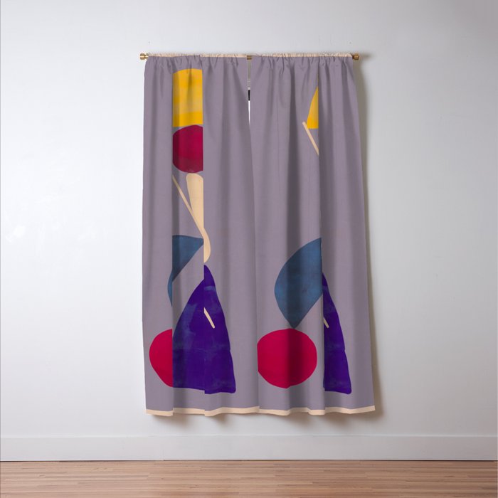 Modern Abstract Minimal Shapes 84 Window Curtain Gallery Image 3