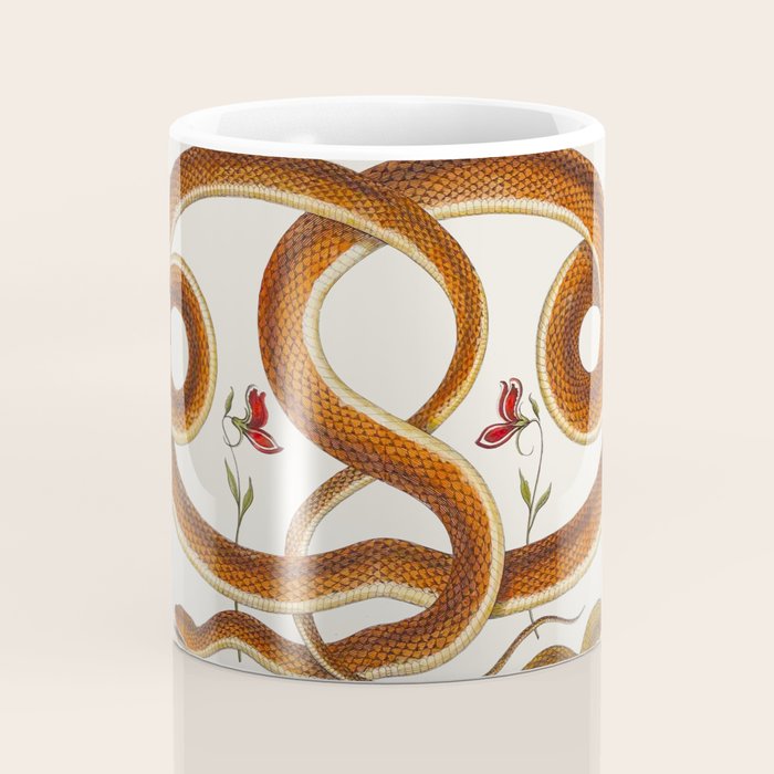 Albertus Seba Snakes Flowers Engraving ii Coffee Mug Gallery Image 4