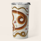 Albertus Seba Snakes Flowers Engraving ii Travel Mug Gallery Image 2
