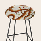 Albertus Seba Snakes Flowers Engraving ii Stool Gallery Image 2