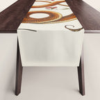 Albertus Seba Snakes Flowers Engraving ii Table Runner Gallery Image 1