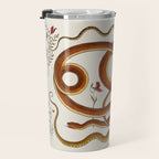 Albertus Seba Snakes Flowers Engraving ii Travel Mug Gallery Image 3