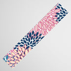 Festive, Floral Prints, Pink and Navy Blue Table Runner Gallery Image 3