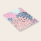 Festive, Floral Prints, Pink and Navy Blue Notebook Gallery Image 3