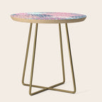Festive, Floral Prints, Pink and Navy Blue Side Table Gallery Image 1