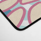 Festive, Floral Prints, Pink and Navy Blue Desk Mat Gallery Image 4