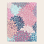 Festive, Floral Prints, Pink and Navy Blue Poster Gallery Image 4