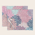 Festive, Floral Prints, Pink and Navy Blue Placemat Gallery Image 1