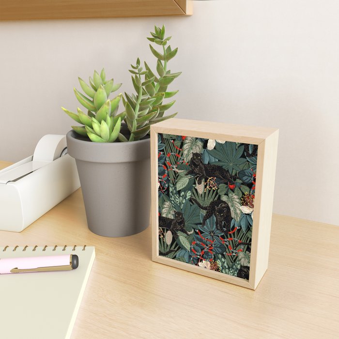 Tropical Black Panther Mini Art Print Gallery Image 2