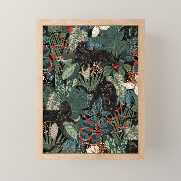 Tropical Black Panther Mini Art Print Gallery Image 1