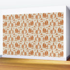Orange Alien Abduction Toile De Jouy Pattern Wall Mural Gallery Image 2