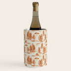 Orange Alien Abduction Toile De Jouy Pattern Wine Chiller Gallery Image 2