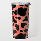Coral Cow Print Travel Mug Gallery Image 2