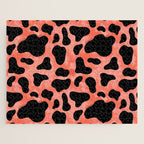Coral Cow Print Jigsaw Puzzle Gallery Image 1