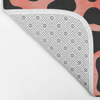 Coral Cow Print Bath Mat Gallery Image 2