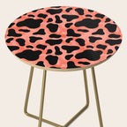 Coral Cow Print Side Table Gallery Image 2