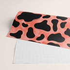 Coral Cow Print Wrapping Paper Gallery Image 2