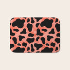 Coral Cow Print Bath Mat Gallery Image 1