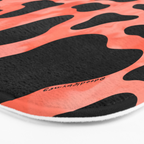 Coral Cow Print Bath Mat Gallery Image 3