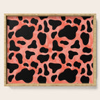 Coral Cow Print Serving Tray Gallery Image 1