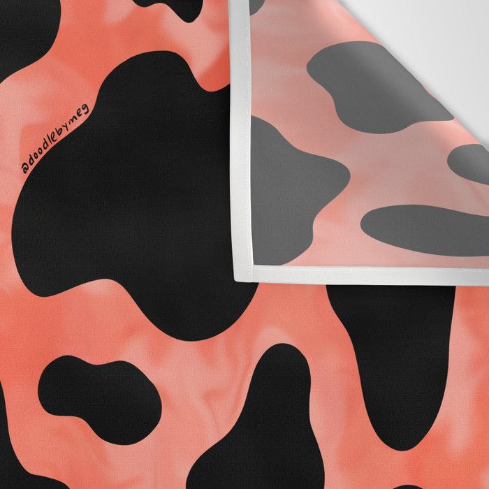 Coral Cow Print Wall Tapestry Gallery Image 3