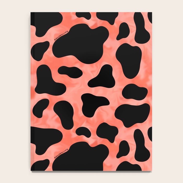 Coral Cow Print Notebook Gallery Image 4