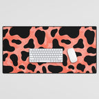 Coral Cow Print Desk Mat Gallery Image 1