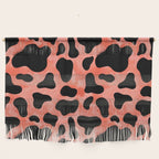 Coral Cow Print Wall Hanging Gallery Image 1