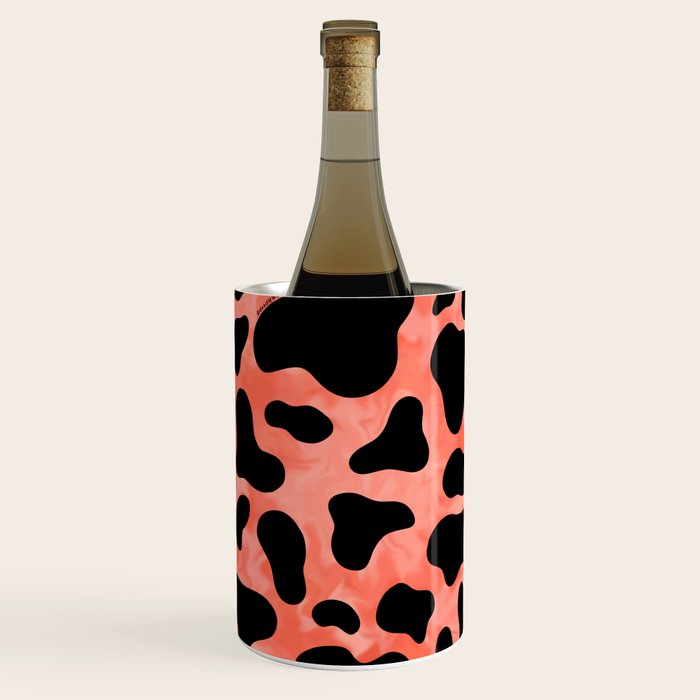 Coral Cow Print Wine Chiller Gallery Image 3