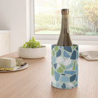 Terrazzo Mosaic Pattern, Teal Blue, Green, White Wine Chiller Gallery Image 4