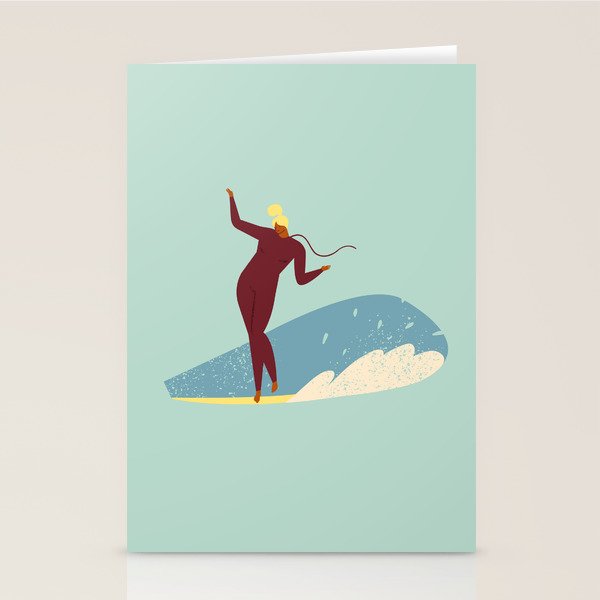 Surf girl Stationery Card Gallery Image 1