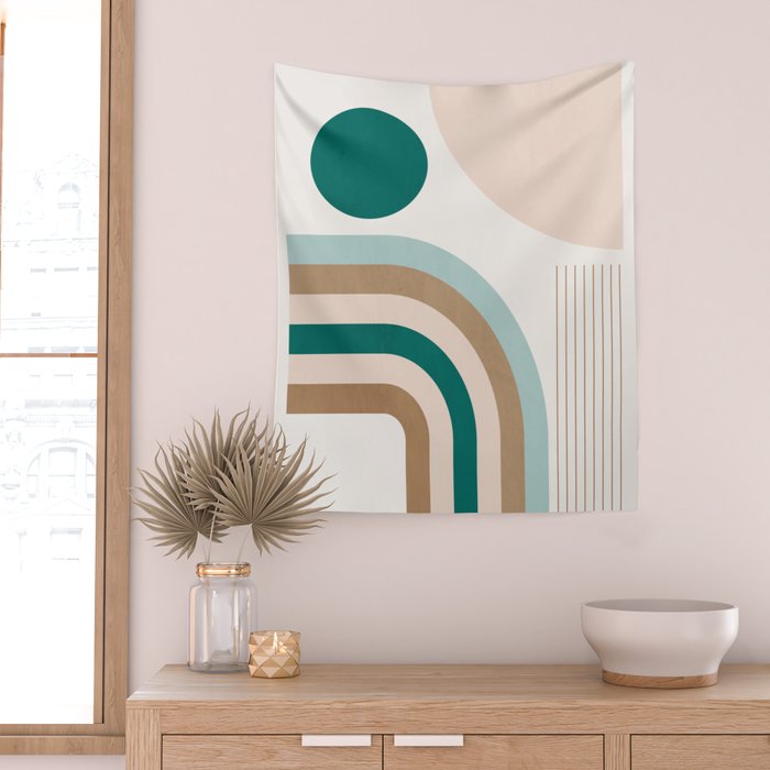 Minimal Geometric Abstraction 84 Wall Tapestry Gallery Image 2